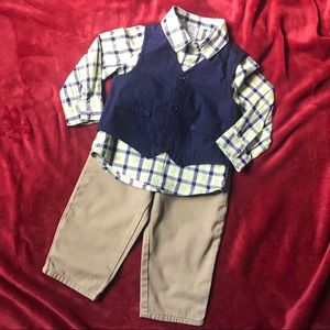 EUC - 3 Piece Toddler Boy Dress Up Outfit - 24M